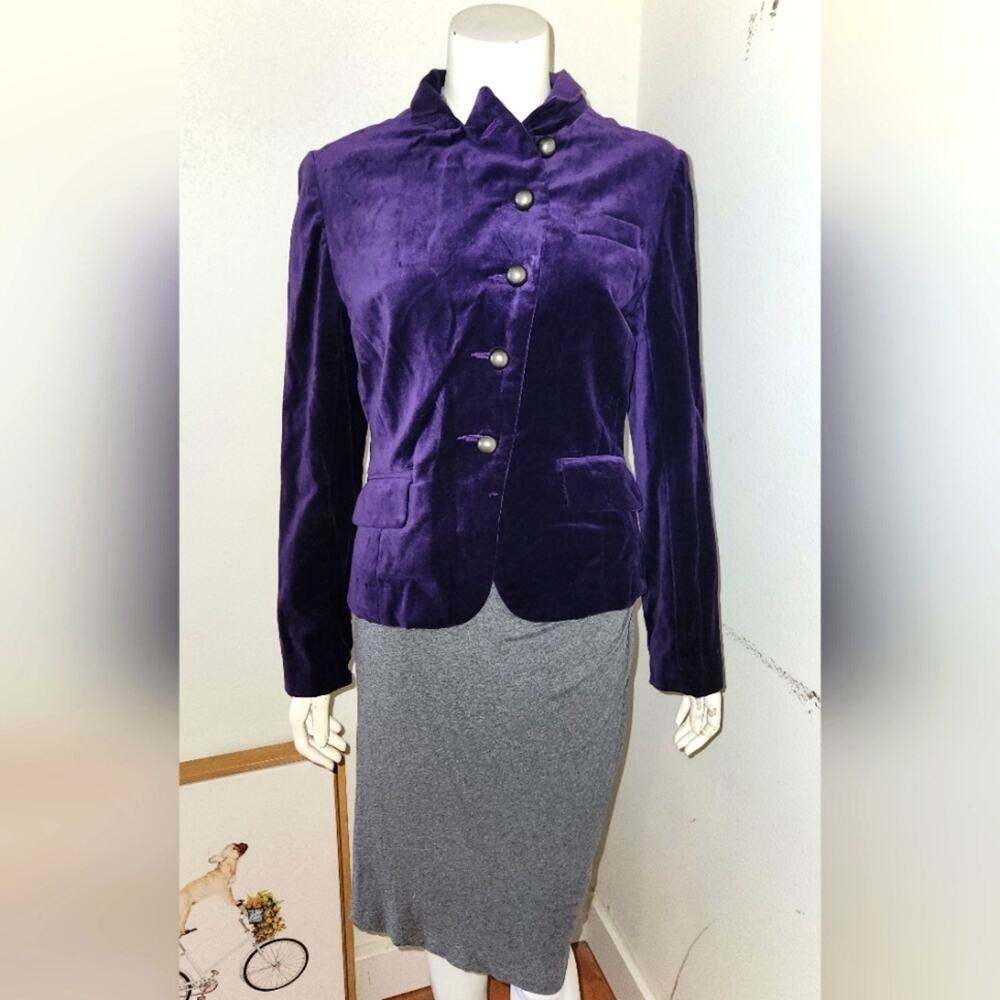 Kenar Purple Suede Blazer || Med EUC